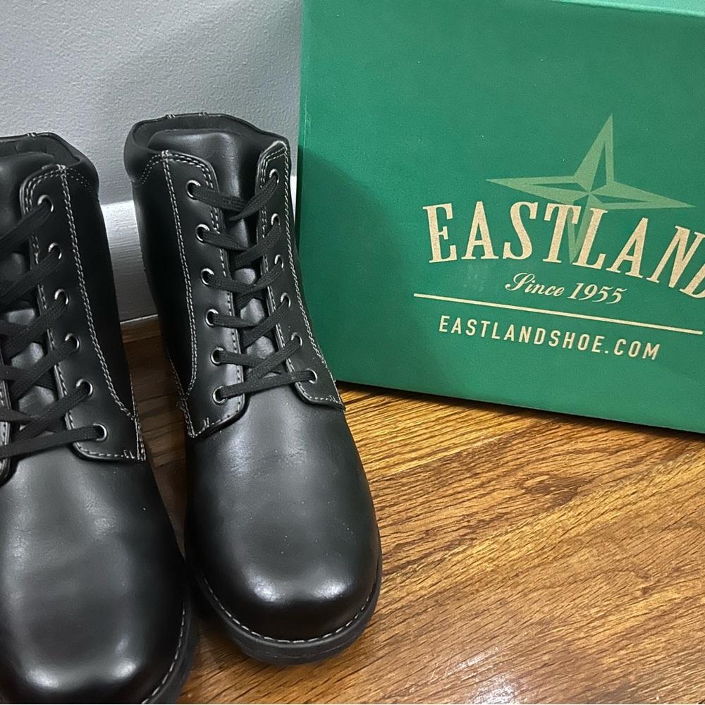 NWT Eastland Black Leather Boots-Women